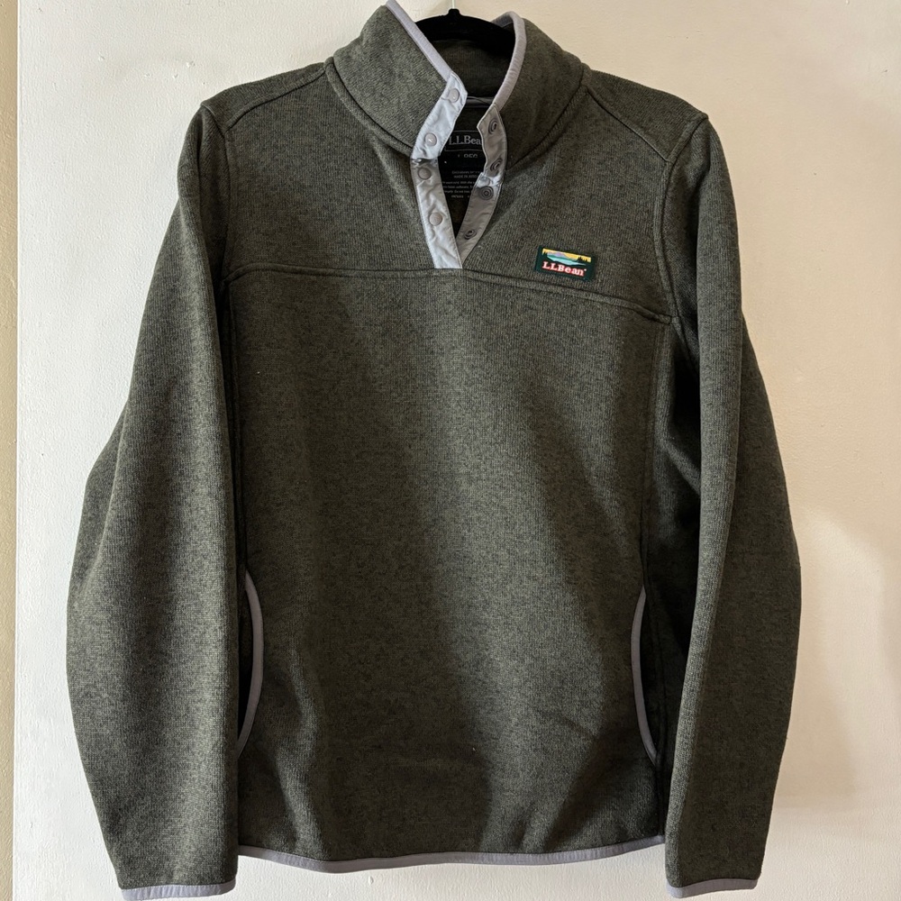 L.L. Bean Sweater Fleece Women's Kelp Green L